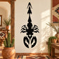 Black diving scorpion wall decal with ornate tail and clawed legs silhouette