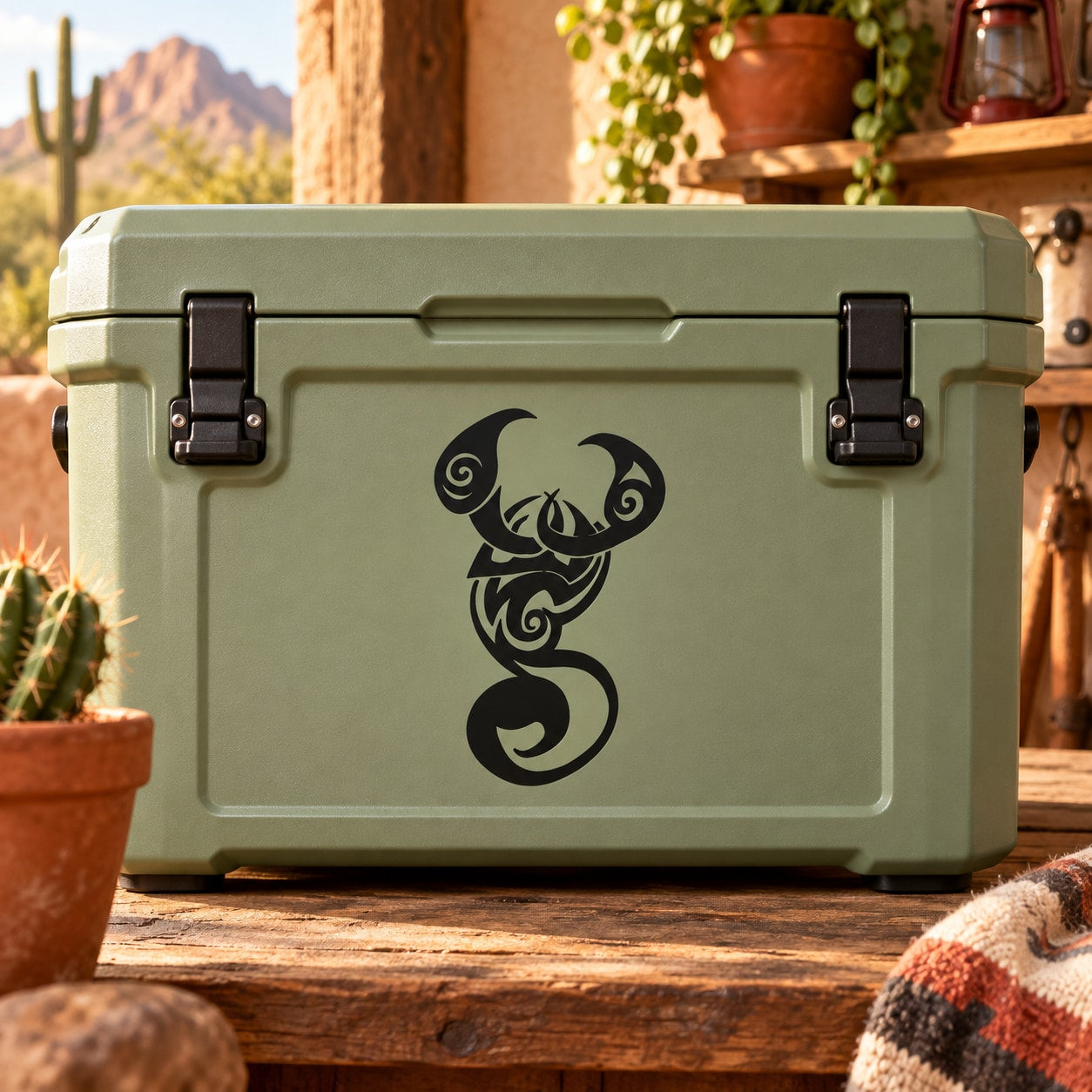 Scorpion decal sticker with black standing scorpion design