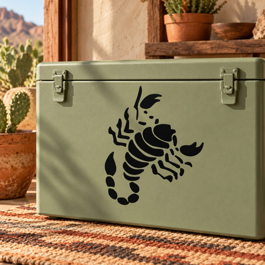 Black scorpion graphic decal sticker