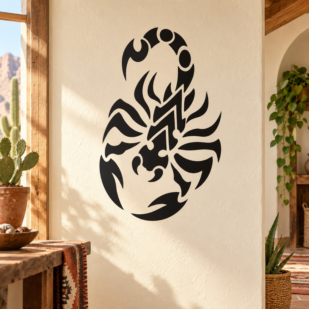 Black scorpion king graphic decal