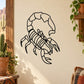 Black outline scorpion wall decal