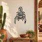 Black outline scorpion sticker with raised tail design