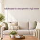 Wall decal with quote: “Each photograph is a story captured in a single moment”