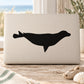 Gliding seal silhouette decal, black cutout design with streamlined flippers