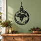 Holly ornament decal featuring a hanging black bauble with holly leaves and berries