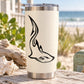 White tumbler with black shark decal