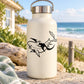 Shark-themed water bottle with razorback decal