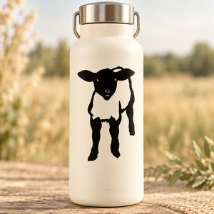 Black cow silhouette sheet decal with full-body design