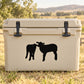 Two sheep decal sticker with black sheep silhouettes