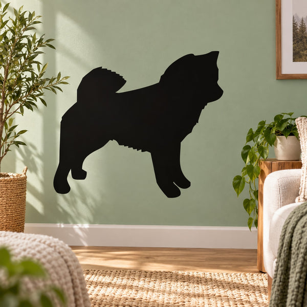 Black Shiba Inu dog silhouette wall decal