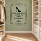 Black wall decal with heels quote and heart corner icons
