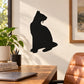 Black Siamese cat silhouette wall decal