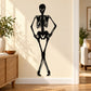 Skeleton hands-on-hips leg-crossed decal in black and white silhouette