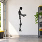 Black skeleton hug decal sticker, standing figure with arms extended