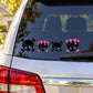 Skull and Crossbones Simple Family Kit Printed Die Cut Decal — illustrative vinyl decal application mockup. Surrounding objects are not included.