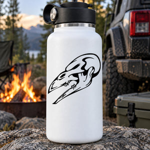 Skull vinyl decal sticker with black skull-and-snake graphic