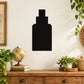 Black three-tiered decal silhouette with stepped top shape
