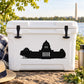 Black Washington DC Capitol building silhouette decal on a white cooler