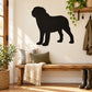 Black Saint Bernard dog silhouette wall decal
