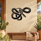 Black tangled snake decal graphic on light beige background
