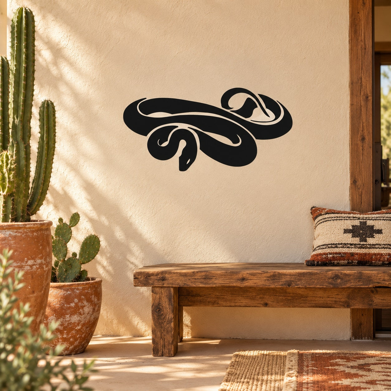 Black snake decal set with bundled coiled snake graphic