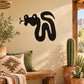 Aztec-style snake wall decal, black stylized snake on light background