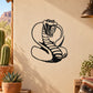 Black cobra snake decal with hooded hissing face, open mouth, and detailed stripes