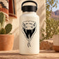 Snake head hissing decal with outlined fierce mouth graphic