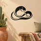 Curled hissing snake decal, black vinyl wall sticker with coiled design
