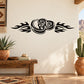 Black stylized snake with tribal swirl and wing decals