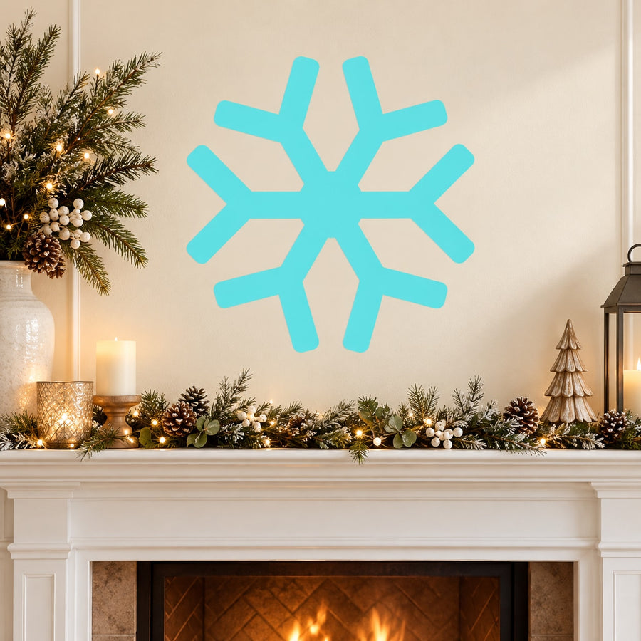 Simple Snowflake Decal — illustrative vinyl decal application mockup. Surrounding objects are not included.
