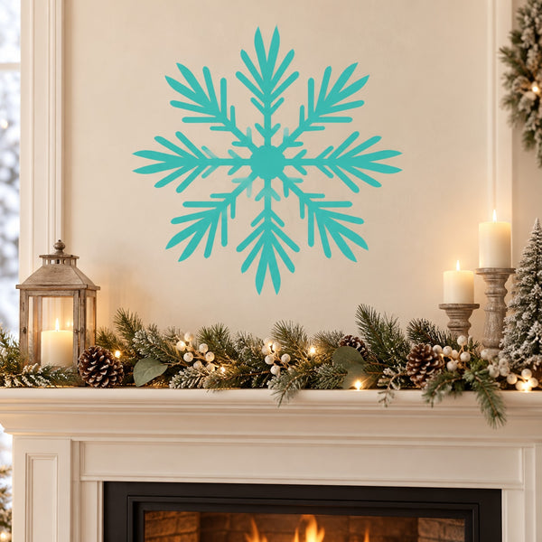 Radia Snowflake Decal — illustrative vinyl decal application mockup. Surrounding objects are not included.