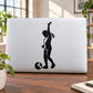Soccer wall vinyl decal with black soccer player silhouette and ball