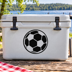 Soccer Wall Decal - Vinyl Decal - Car Decal - 171 — illustrative vinyl decal application mockup. Surrounding objects are not included.