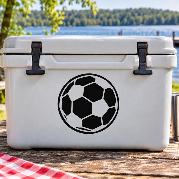 Soccer Wall Decal - Vinyl Decal - Car Decal - 171 — illustrative vinyl decal application mockup. Surrounding objects are not included.