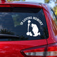 Memorial car decal: 'IN LOVING MEMORY' with praying soldier silhouette