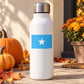 Somali flag sticker, rectangular light-blue design with a white star
