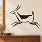 Deer buck wall decal, black native buck silhouette