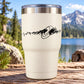 Vinyl decal with black cursive Native-style graphic for wall or car