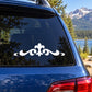 White native southwestern-style vinyl decal flourish for window or wall