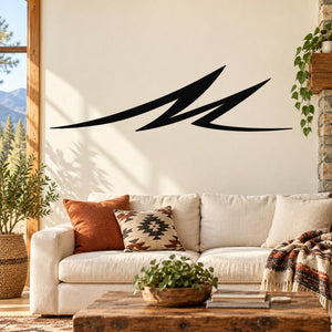 Southwestern wall decal featuring black tribal arrow pattern on vinyl