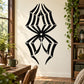 Black spiderweb and spider wall decal, bold graphic design