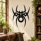 Black spider decal with cross-style web symbol