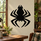 Black spider silhouette wall decal with bold, stylized eight legs