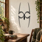 Black spider-leg line decal with webbed center design for wall or window