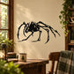 Roaming spider wall decal, black graphic silhouette