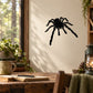 Black house spider wall decal, standalone spider silhouette