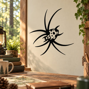 Black and white spotted spider wall decal sticker