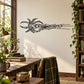 Black spider and web wall decal for building exteriors