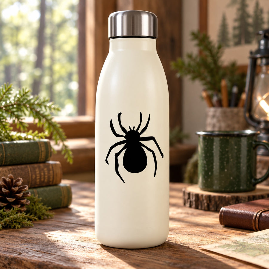 Black spider silhouette decal
